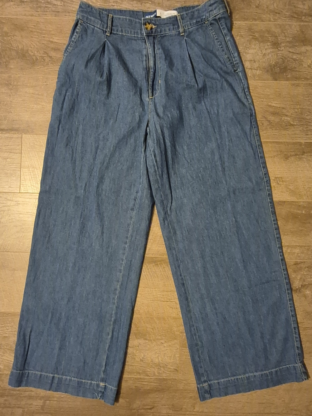 Old Navy High-Waisted Taylor Trouser Wide-Leg Denim Pants